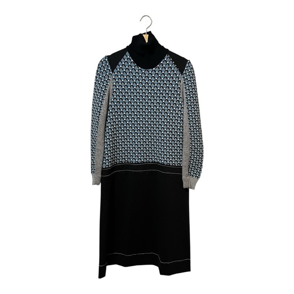 Tricot Chic Sweater Dress Size 6 Turtleneck Made In Italy Modest Old Money Knit - Picture 2 of 7